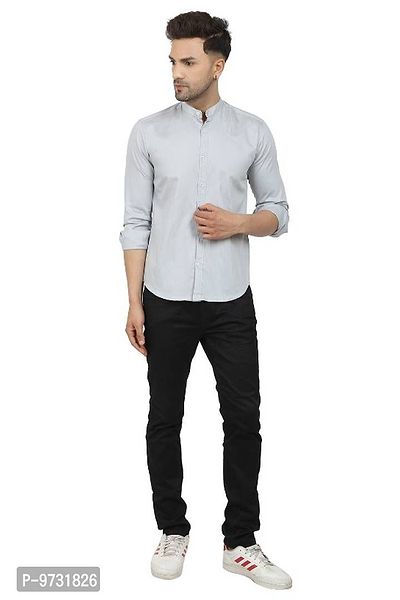 Trendy Cotton Blend Long Sleeves Casual Shirt-thumb5