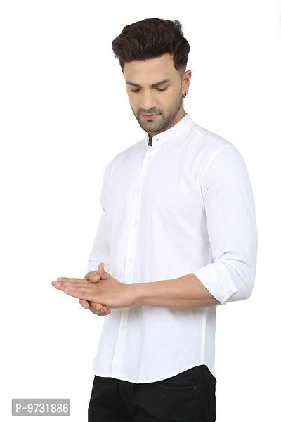 Trendy Cotton Blend Long Sleeves Casual Shirt-thumb3