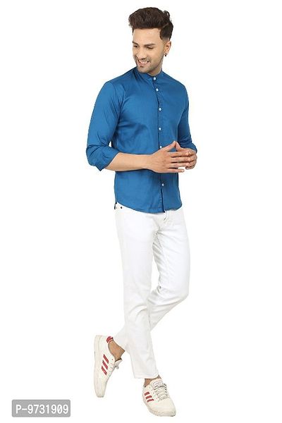 Trendy Cotton Blend Long Sleeves Casual Shirt-thumb3