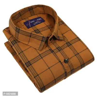 Classic Cotton Blend Checked Casual Shirts for Men-thumb3