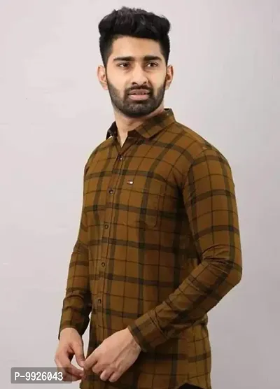 Classic Cotton Blend Checked Casual Shirts for Men-thumb4