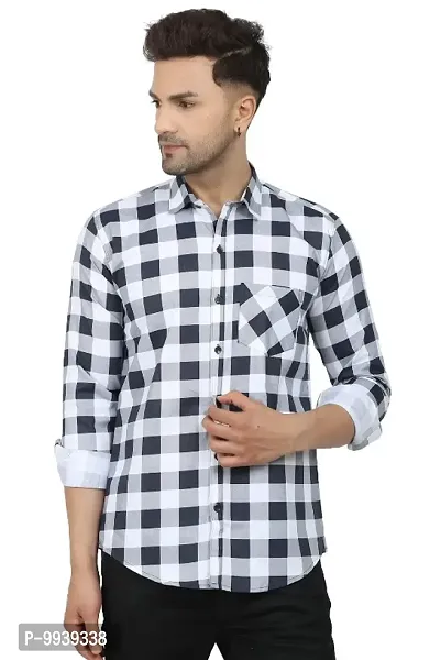 Trendy Cotton Blend Long Sleeves Casual Shirt for Men-thumb0