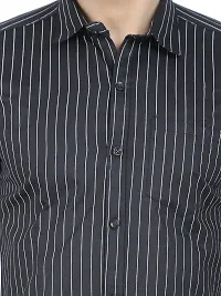 Stylish Cotton Blend Striped Shirt for Men-thumb1