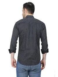 Stylish Cotton Blend Striped Shirt for Men-thumb2