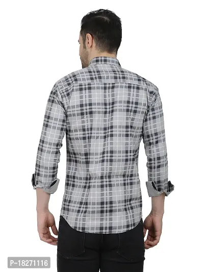 Stylish Cotton Blend Check Shirt for Men-thumb4
