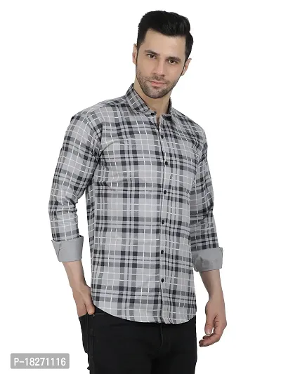 Stylish Cotton Blend Check Shirt for Men-thumb5
