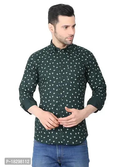 Stylish Cotton Blend Printed Shirt for Men-thumb0