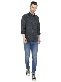 Stylish Cotton Blend Striped Shirt for Men-thumb4