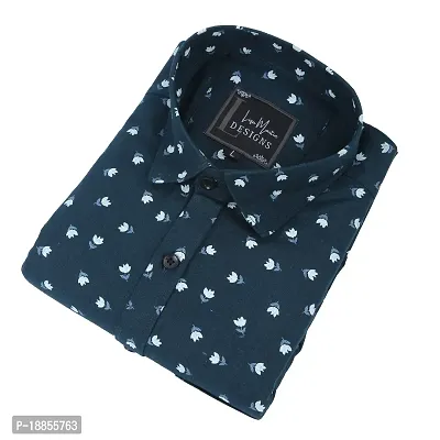 COTTON  BLEND CASUAL-PRINTED SHIRT FOR MEN-thumb2