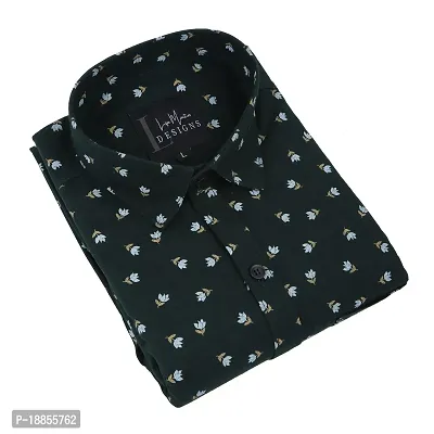 COTTON  BLEND CASUAL-PRINTED SHIRT FOR MEN-thumb2