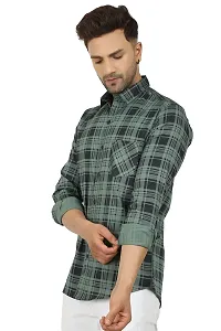 Stylish Cotton Blend Check Shirt for Men-thumb1