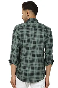 Stylish Cotton Blend Check Shirt for Men-thumb2