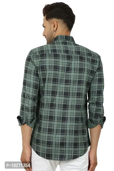 Stylish Cotton Blend Check Shirt for Men-thumb3