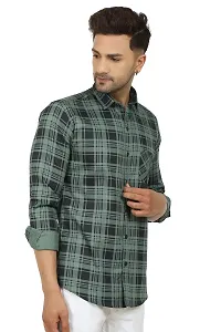 Stylish Cotton Blend Check Shirt for Men-thumb3