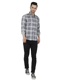 Stylish Cotton Blend Check Shirt for Men-thumb2