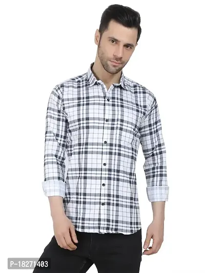 Stylish Cotton Blend Check Shirt for Men