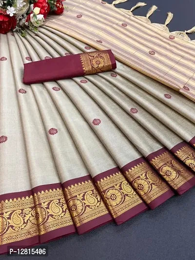 Fancy Cotton Silk Saree with Blouse Piece for Women