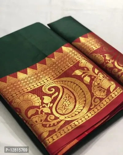 Fancy Cotton Silk Saree with Blouse Piece for Women