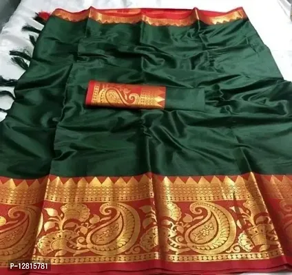 Fancy Cotton Silk Saree with Blouse Piece for Women