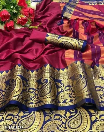 Fancy Cotton Silk Saree with Blouse Piece for Women