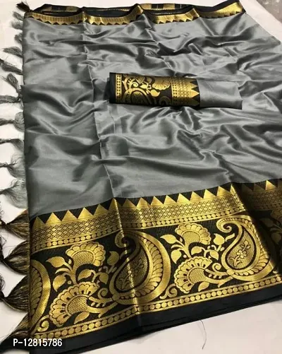 Fancy Cotton Silk Saree with Blouse Piece for Women