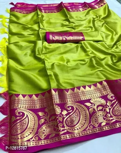 Fancy Cotton Silk Saree with Blouse Piece for Women