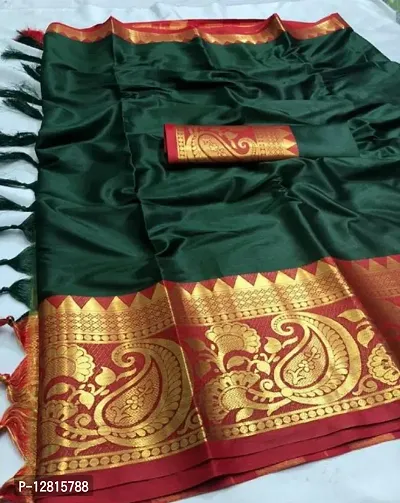 Fancy Cotton Silk Saree with Blouse Piece for Women