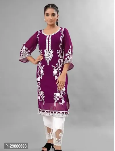 Fancy Georgette Kurta Bottom Set For Women-thumb0