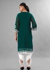 Stylish Georgette Embroidered Kurta And Pant Set For Women-thumb2