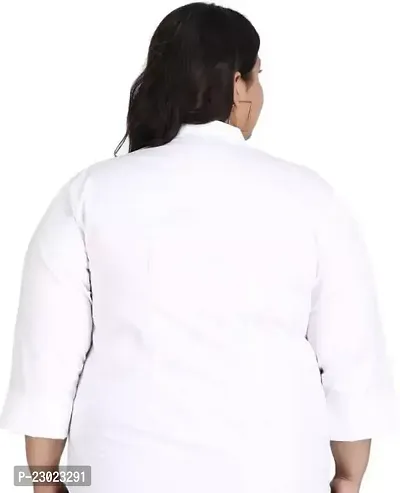 Elegant White Viscose Rayon  Shirt For Women-thumb0