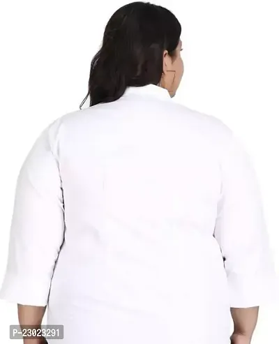 Elegant White Viscose Rayon  Shirt For Women