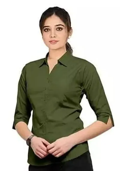 Women regular Slim Fit Formal Shirts for Office Wear