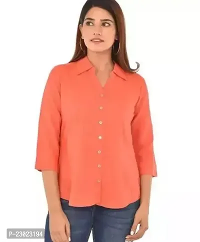 Elegant Blue Viscose Rayon  Shirt For Women