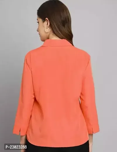 Elegant Red Viscose Rayon  Shirt For Women