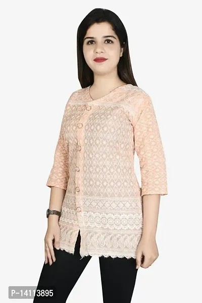 Classic Cotton Chikankari Tops for Women-thumb0