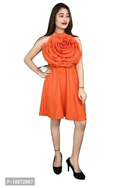 Orange Rose Dress