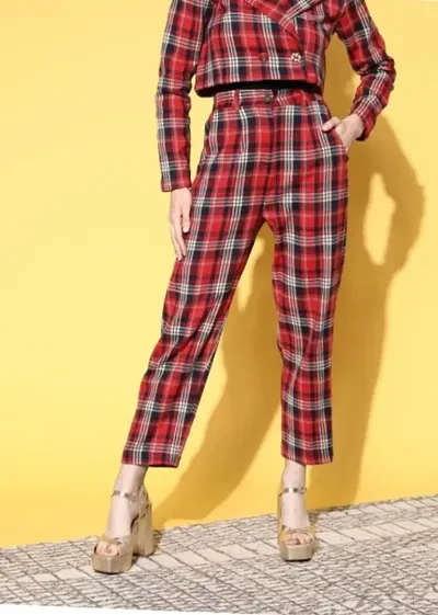 Classic Checked Trousers for Women