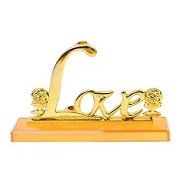 Golden Rose with Love Stand | Valentine Gift | Anniversary Gift-thumb1