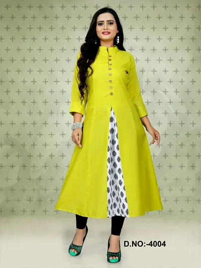 Stylish Cotton Digital Printed A-Line Kurti