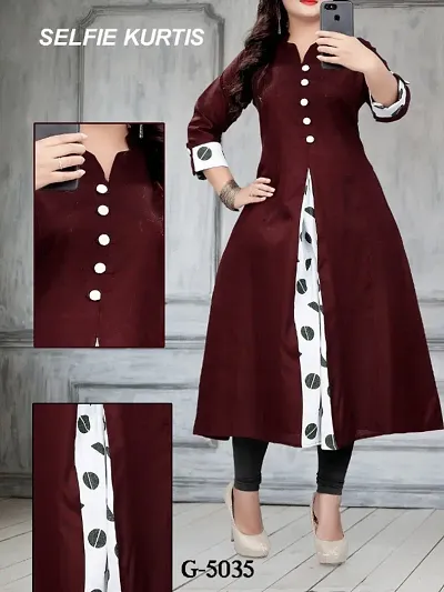 Stylish Cotton Printed A-Line Kurta