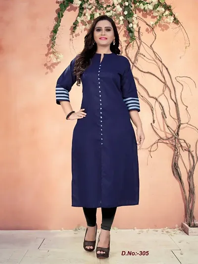 Blend Solid Kurtas For Women