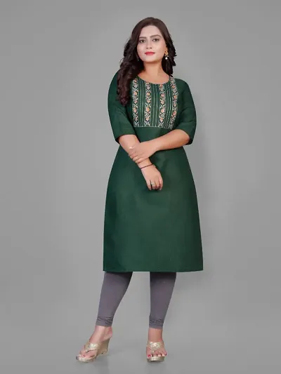 Embroidery Straight Kurtis