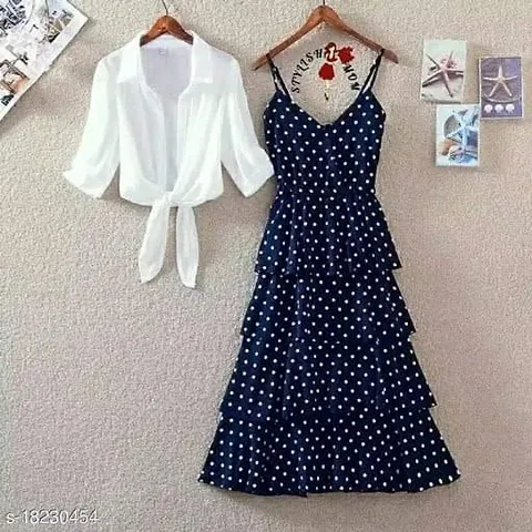 Women Polka freel dress