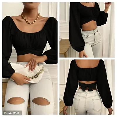 Women crop top full sleeves