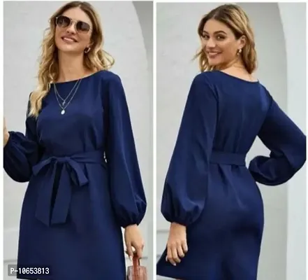 Classic Crepe Solid Dresses for Women