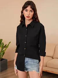 Women stylish Delta shirt black-thumb3