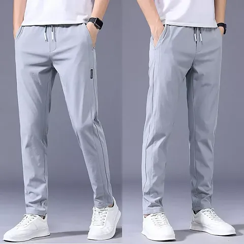 New Launched Polyester Blend Regular Track Pants For Men