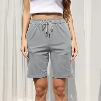 Comfortable Lycra Shorts For Women - Grey-thumb2