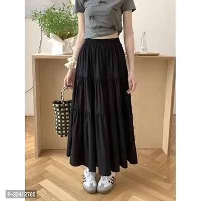 Stylish Cotton Blend Skirt Women-thumb0