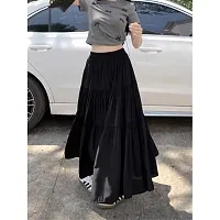 Stylish Cotton Blend Skirt Women-thumb1